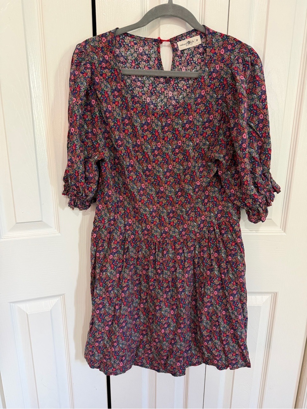 Natural Life Ditsy Floral Mini Dress Size Medium